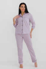 Изображение товара «Женская пижама (рубашка+брюки) из кулирки «1584п01-103» арт 80039» из магазина «Ивановский-Текстиль.РФ»