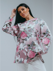 Изображение товара «Женский свитшот из футера «Роуз [пудра]» арт 85375» из магазина «Ивановский-Текстиль.РФ»