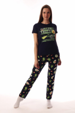 Изображение товара «Женский костюм (футболка+брюки) из кулирки «1645кф01-101» арт 80255» из магазина «Ивановский-Текстиль.РФ»