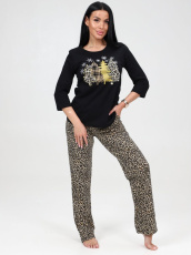 Изображение товара «Женская пижама (футболка+брюки) из кулирки «2401пбр-102» арт 79910» из магазина «Ивановский-Текстиль.РФ»