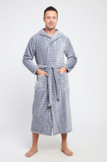 Изображение товара «Мужской халат (на запах с поясом) из велсофта «5729» арт 77869» из магазина «Ивановский-Текстиль.РФ»
