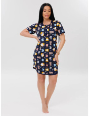 Изображение товара «Женская туника из кулирки «Т-215 (К) (синий)» арт 87897» из магазина «Ивановский-Текстиль.РФ»