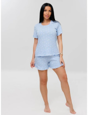 Изображение товара «Женская пижама (футболка+шорты) из кашкорсе «П- 97 (Каш) (ромашка)» арт 87934» из магазина «Ивановский-Текстиль.РФ»