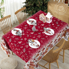 Изображение товара «Набор столового белья из рогожки «Новогодняя ночь» арт 81729» из магазина «Ивановский-Текстиль.РФ»