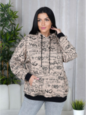 Изображение товара «Женский свитшот из футера с лайкрой «Кристи [бежевый]» арт 85829» из магазина «Ивановский-Текстиль.РФ»