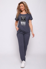Изображение товара «Женский костюм (футболка+брюки) из кулирки «51201» арт 86958» из магазина «Ивановский-Текстиль.РФ»