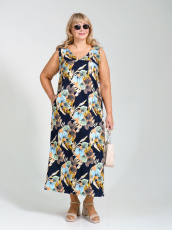 Изображение товара «Женский сарафан из кулирки «Са-08 (темно-синий)» арт 84020» из магазина «Ивановский-Текстиль.РФ»