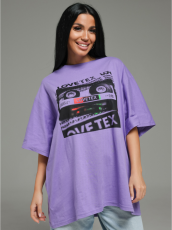 Изображение товара «Женская футболка из кулирки «Блум [фиолетовый]» арт 85107» из магазина «Ивановский-Текстиль.РФ»