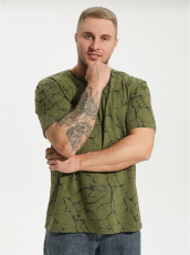 Изображение товара «Мужская футболка из кулирки «Титан [хаки]» арт 90055» из магазина «Ивановский-Текстиль.РФ»