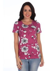 Изображение товара «Женская футболка из вискозы дижиталь «Имидж [цветы]» арт 84974» из магазина «Ивановский-Текстиль.РФ»