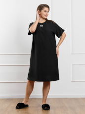 Изображение товара «Женская туника из фактурного трикотажа «Рената-1 [черный]» арт 87673» из магазина «Ивановский-Текстиль.РФ»