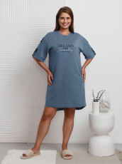 Изображение товара «Женская туника из кулирки меланж «Всплеск-2 [синий]» арт 88877» из магазина «Ивановский-Текстиль.РФ»