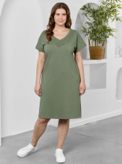 Изображение товара «Женская туника из кулирки «Эфир [оливковый]» арт 89882» из магазина «Ивановский-Текстиль.РФ»