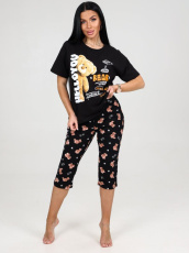 Изображение товара «Женский костюм (футболка+бриджи) из кулирки «3521кб-102» арт 82942» из магазина «Ивановский-Текстиль.РФ»