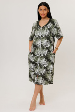 Изображение товара «Женский халат (на молнии) из кулирки «1961/3» арт 89936» из магазина «Ивановский-Текстиль.РФ»