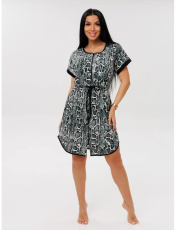 Изображение товара «Женский халат (на молнии с поясом) из кулирки «Х-140 (К) (змея)» арт 87881» из магазина «Ивановский-Текстиль.РФ»