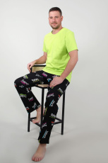 Изображение товара «Мужская пижама (футболка+брюки) из кулирки «88048» арт 69647» из магазина «Ивановский-Текстиль.РФ»