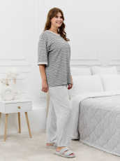 Изображение товара «Женский костюм (футболка+брюки) из махры «Краски [серый]» арт 87079» из магазина «Ивановский-Текстиль.РФ»