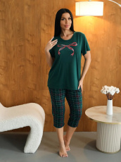Изображение товара «Женский костюм (футболка+бриджи) из бамбука «2242/1» арт 86631» из магазина «Ивановский-Текстиль.РФ»