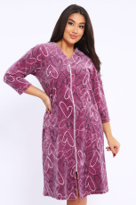 Изображение товара «Женский халат (на молнии) из велюра «052» арт 79599» из магазина «Ивановский-Текстиль.РФ»