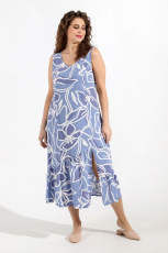 Изображение товара «Женский сарафан из штапеля «Упоение-2 [синий]» арт 83357» из магазина «Ивановский-Текстиль.РФ»