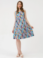 Изображение товара «Женский сарафан из кулирки «Калейдоскоп 2318-К (голубой)» арт 83837» из магазина «Ивановский-Текстиль.РФ»