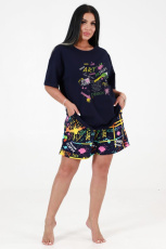 Изображение товара «Женский костюм (футболка+шорты) из кулирки «2242кш-101» арт 80147» из магазина «Ивановский-Текстиль.РФ»