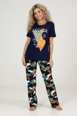 Изображение товара «Женский костюм (футболка+брюки) из кулирки «2246кф-101» арт 85770» из магазина «Ивановский-Текстиль.РФ»