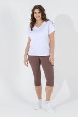 Изображение товара «Женские бриджи из кулирки с лайкрой «Блюз-3 [кофейный]» арт 83375» из магазина «Ивановский-Текстиль.РФ»