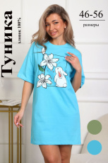 Изображение товара «Женская туника из кулирки «29532» арт 87827» из магазина «Ивановский-Текстиль.РФ»