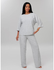 Изображение товара «Женский костюм (лонгслив+брюки) из махры «К- 217 (М) (светло-серый)» арт 86979» из магазина «Ивановский-Текстиль.РФ»