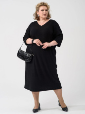 Изображение товара «Женское платье из лапши «Ангора 2418-Л (черный)» арт 87789» из магазина «Ивановский-Текстиль.РФ»