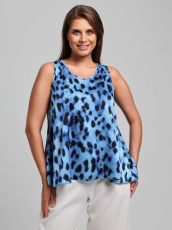 Изображение товара «Женская блузка из искусственного шелка «(топ) найт-3 [синий]» арт 85094» из магазина «Ивановский-Текстиль.РФ»