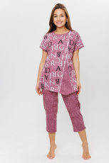 Изображение товара «Женский костюм (футболка+бриджи) из кулирки «1909» арт 86639» из магазина «Ивановский-Текстиль.РФ»