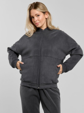 Изображение товара «Женский бомбер из даблфлиса «Блик-1 [графитовый]» арт 86071» из магазина «Ивановский-Текстиль.РФ»