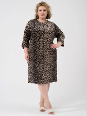 Изображение товара «Женский халат (на молнии) из велюра «Сафари 2426-В (коричневый)» арт 87778» из магазина «Ивановский-Текстиль.РФ»