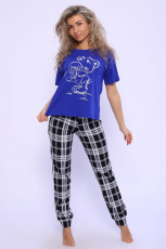 Изображение товара «Женская пижама (футболка+брюки) из кулирки «88057» арт 70542» из магазина «Ивановский-Текстиль.РФ»
