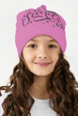 Изображение товара «Шапка для девочки из рибаны «Принцесса нежно-розовый» арт 73693» из магазина «Ивановский-Текстиль.РФ»