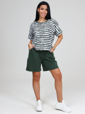 Изображение товара «Женский костюм (футболка+шорты) из кулирки «3524кш-119» арт 84142» из магазина «Ивановский-Текстиль.РФ»