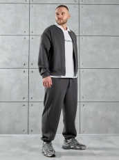 Изображение товара «Мужской костюм (бомбер+брюки) из лининга «Лининг-3 [графитовый]» арт 88077» из магазина «Ивановский-Текстиль.РФ»