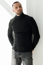 Изображение товара «Мужская водолазка из кашкорсе «1937-кш (черный)» арт 79670» из магазина «Ивановский-Текстиль.РФ»