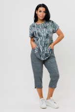 Изображение товара «Женский костюм (футболка+бриджи) из кулирки «1909/1» арт 86761» из магазина «Ивановский-Текстиль.РФ»