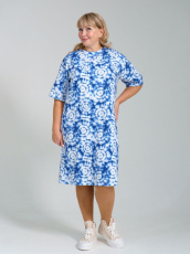 Изображение товара «Женское платье из кулирки «П-046 (голубой)» арт 84038» из магазина «Ивановский-Текстиль.РФ»