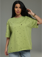 Изображение товара «Женская футболка из кулирки пенье деворе «Винтаж [салатовый]» арт 89776» из магазина «Ивановский-Текстиль.РФ»