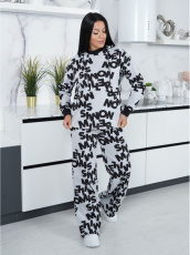 Изображение товара «Женский костюм (кофта+брюки) из футера карде «Стрит [серый]» арт 83608» из магазина «Ивановский-Текстиль.РФ»