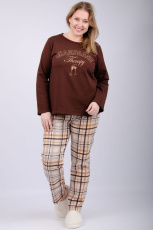 Изображение товара «Женская пижама (кофта+брюки) из футера с начесом «Голди» арт 86283» из магазина «Ивановский-Текстиль.РФ»