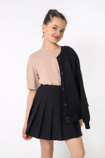 Изображение товара «Футболка для девочки из кулирки с лайкрой «Гретта-4 [бежевый]» арт 83856» из магазина «Ивановский-Текстиль.РФ»