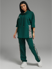 Изображение товара «Женский костюм (кофта+брюки) из футера с лайкрой «Олимпия [изумруд]» арт 84150» из магазина «Ивановский-Текстиль.РФ»