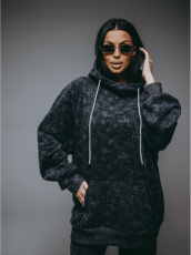 Изображение товара «Женское худи из футера 3х нитки пенье фирча «Ваниль [серый варенка]» арт 86053» из магазина «Ивановский-Текстиль.РФ»