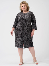 Изображение товара «Женский халат (на молнии) из велюра «Сафари 2426-В (серый)» арт 87779» из магазина «Ивановский-Текстиль.РФ»